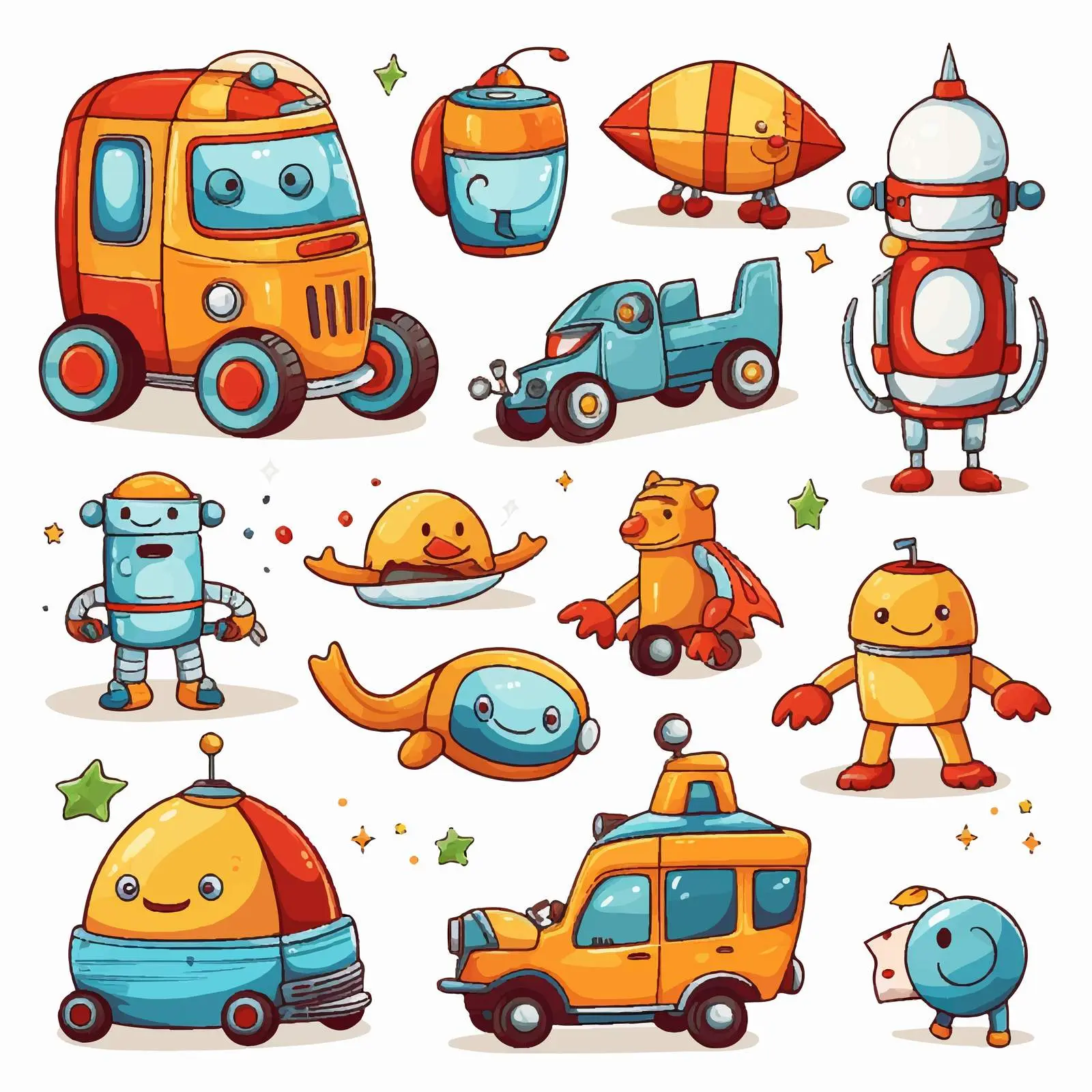 Colorful Toy Illustration on White Background — free download from Dotvec