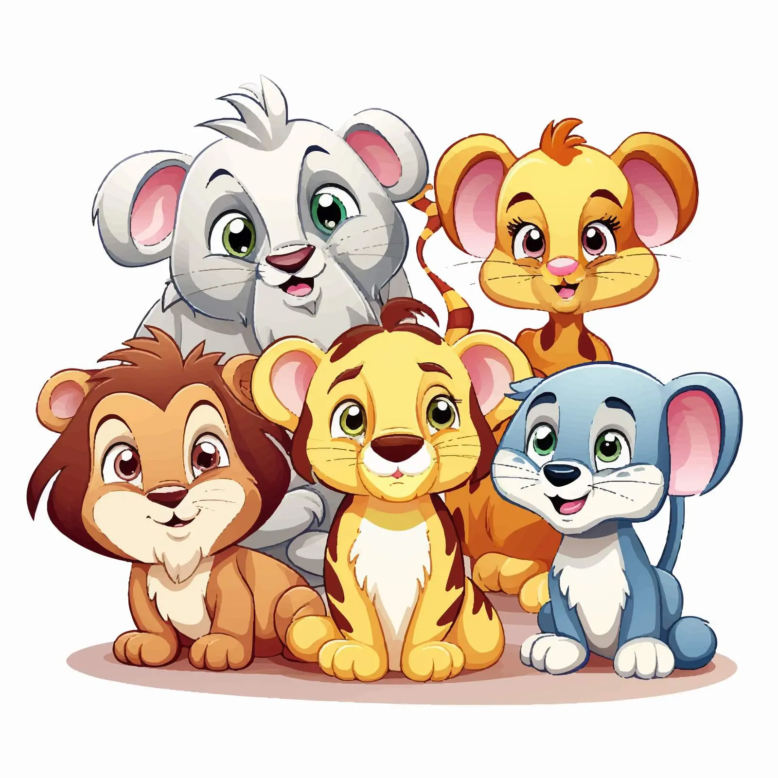 Illustration of Various Animals on White Background — free download from Dotvec