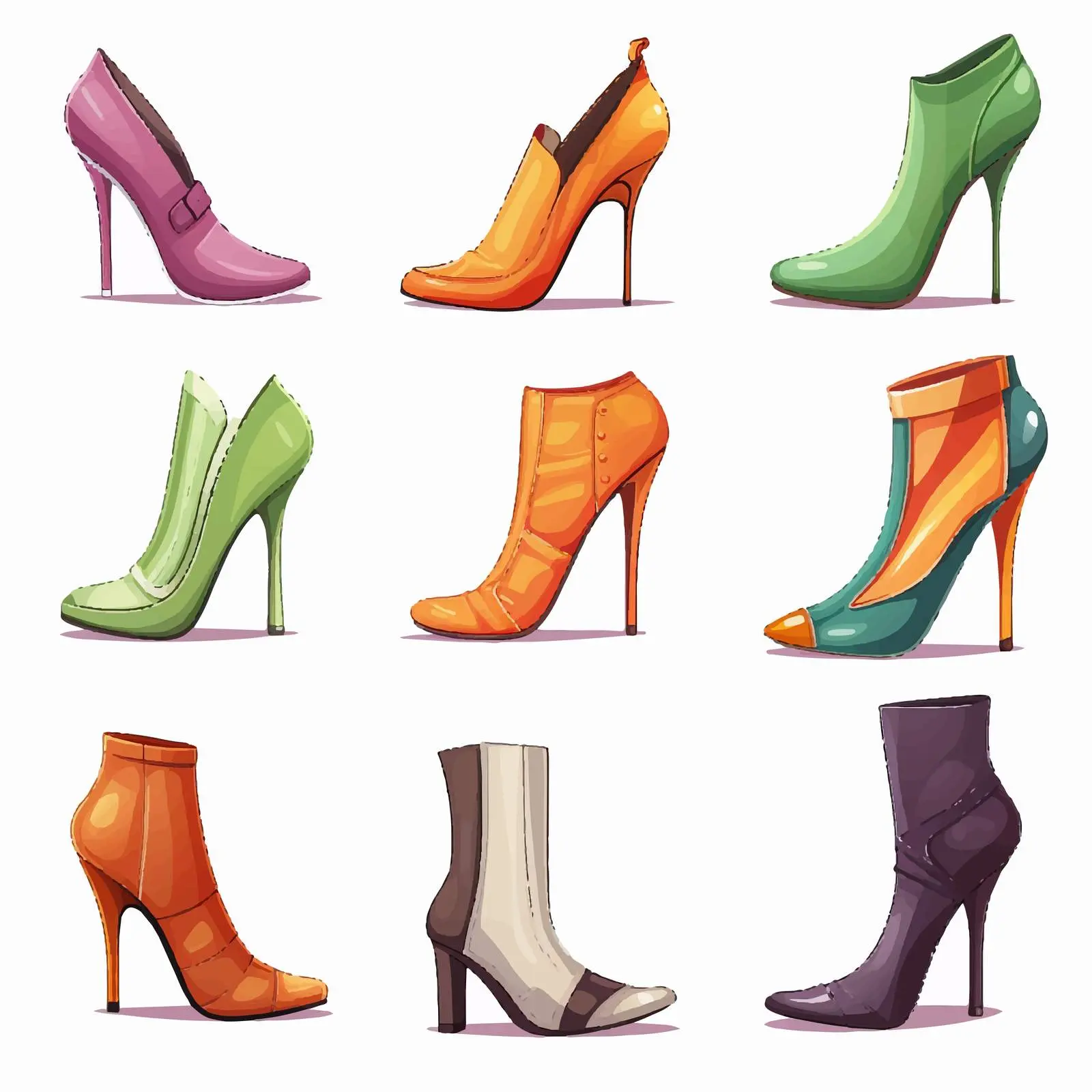 Cartoon Illustration of Legs with Shoes — free download from Dotvec