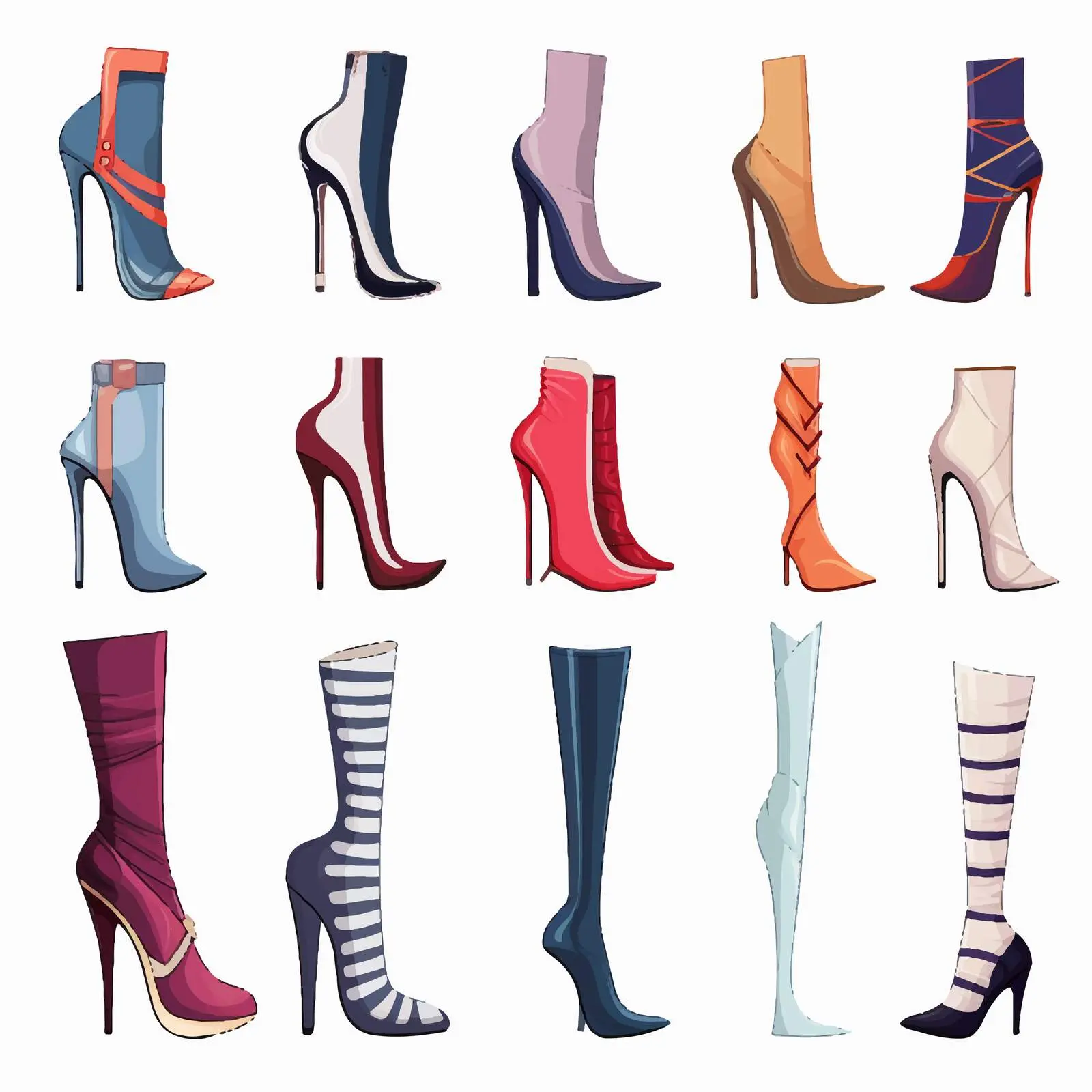 Illustration of Cartoon Legs with Shoes — free download from Dotvec