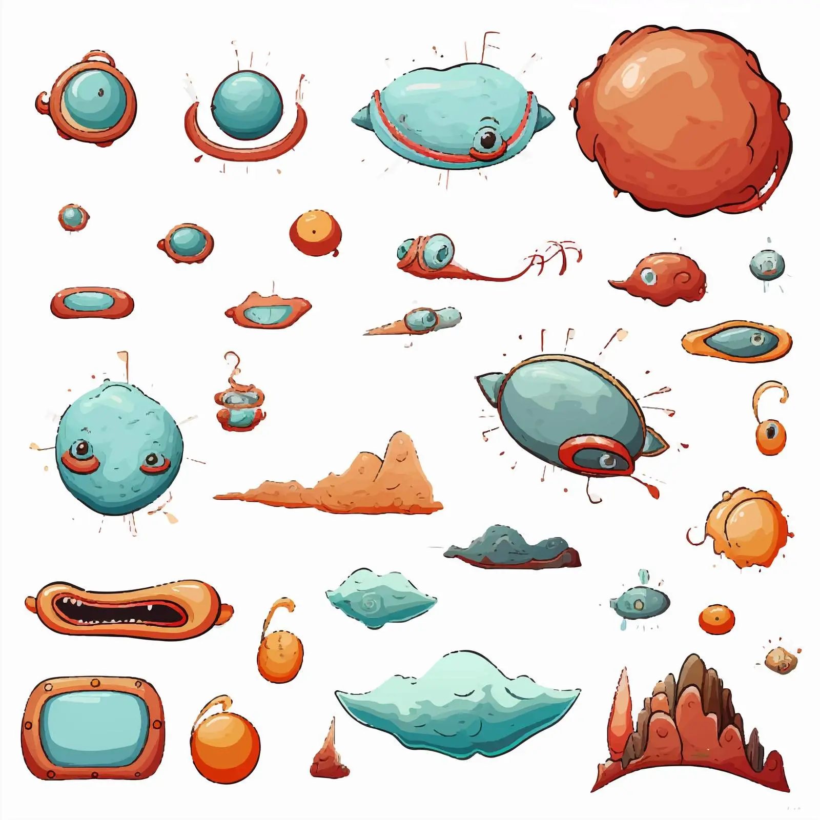 Various Callout Shapes on White Background – free ui element image from Dotvec