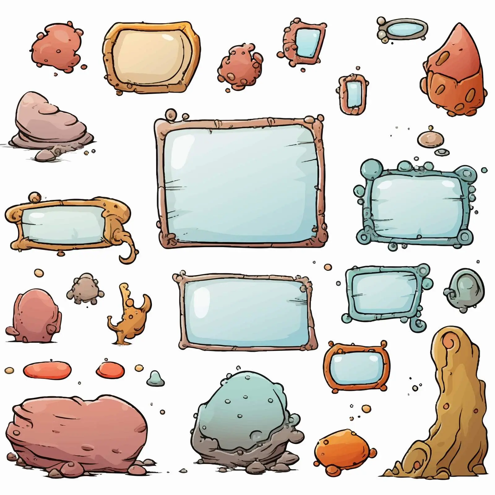 Various Callout Shapes on White Background — free download from Dotvec