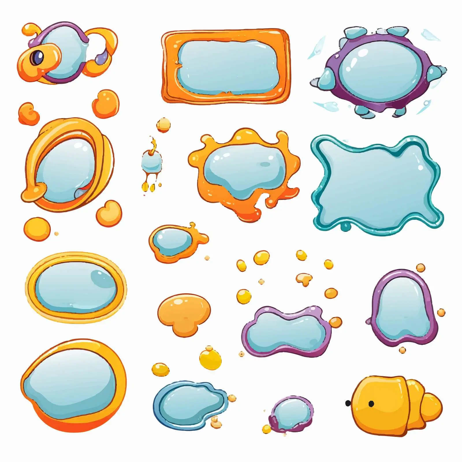 Variety of Callout Shapes on White Background – free ui element image from Dotvec