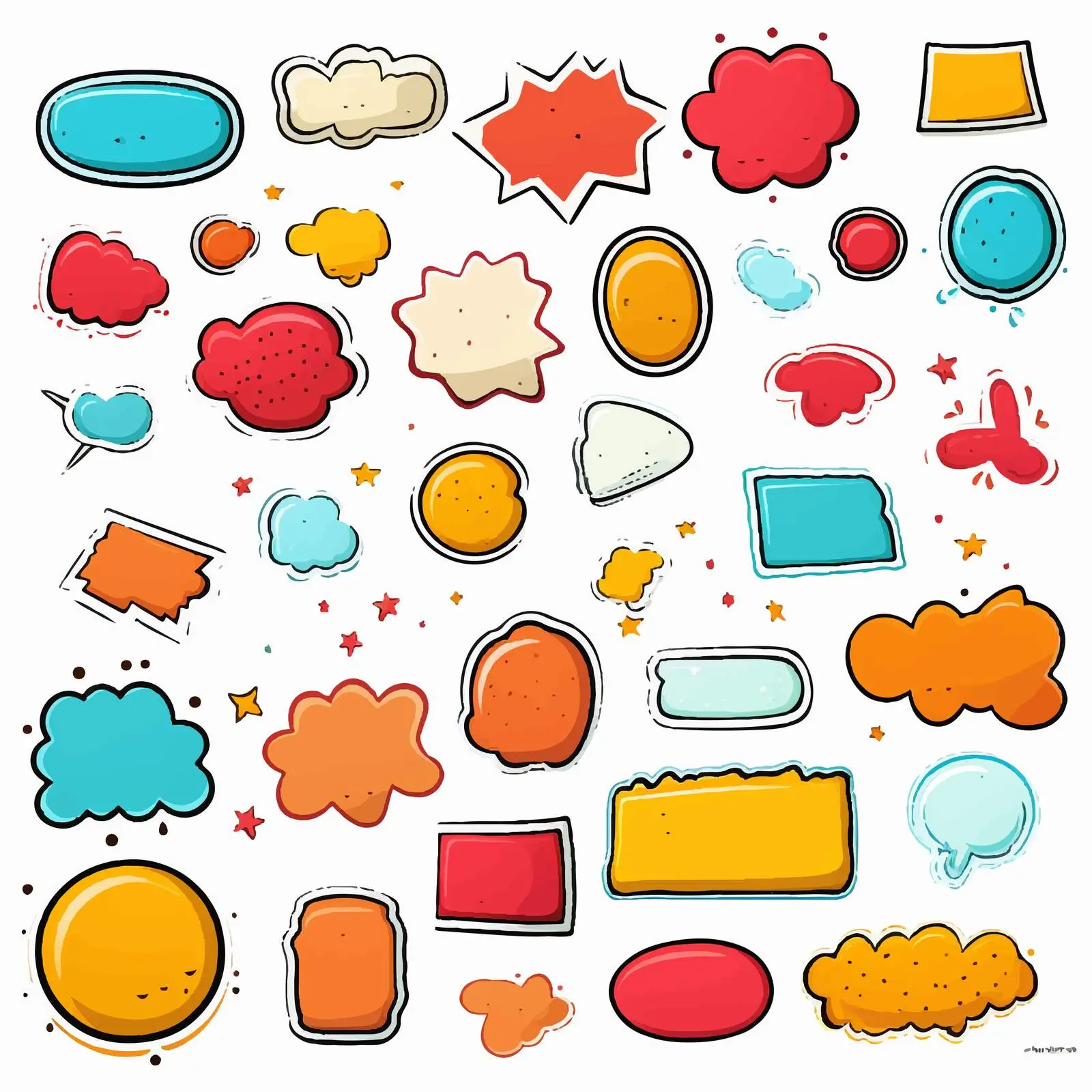 Various Callout Shapes on White Background — free download from Dotvec