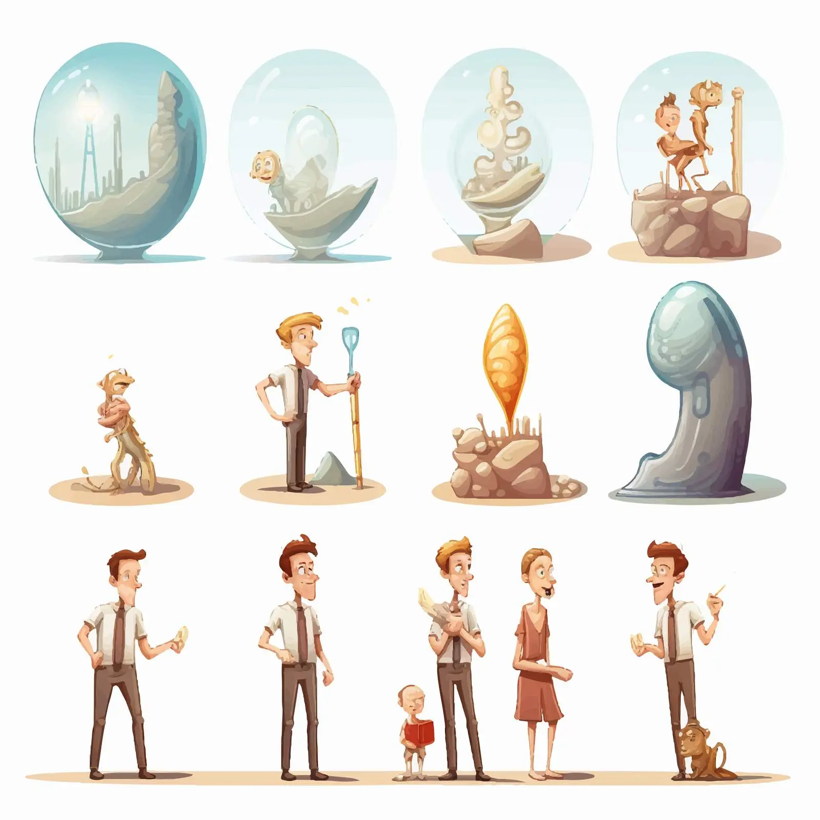 Stages of Development Vector Illustration – free development stages image from Dotvec