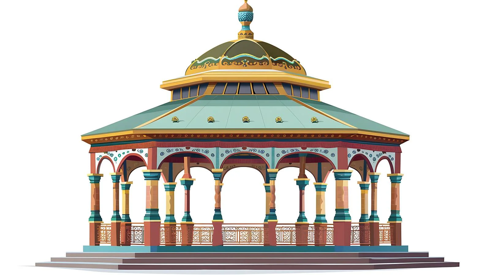 Isolated Pavilion Illustration — free download from Dotvec