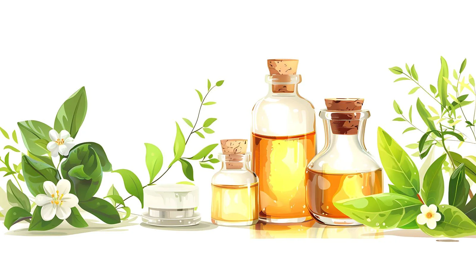 Natural Jinghua Cosmetic Illustration — free download from Dotvec