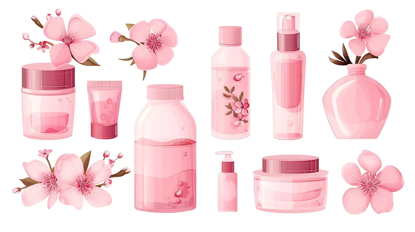 Natural Cosmetic Jinghua Illustration — free download from Dotvec