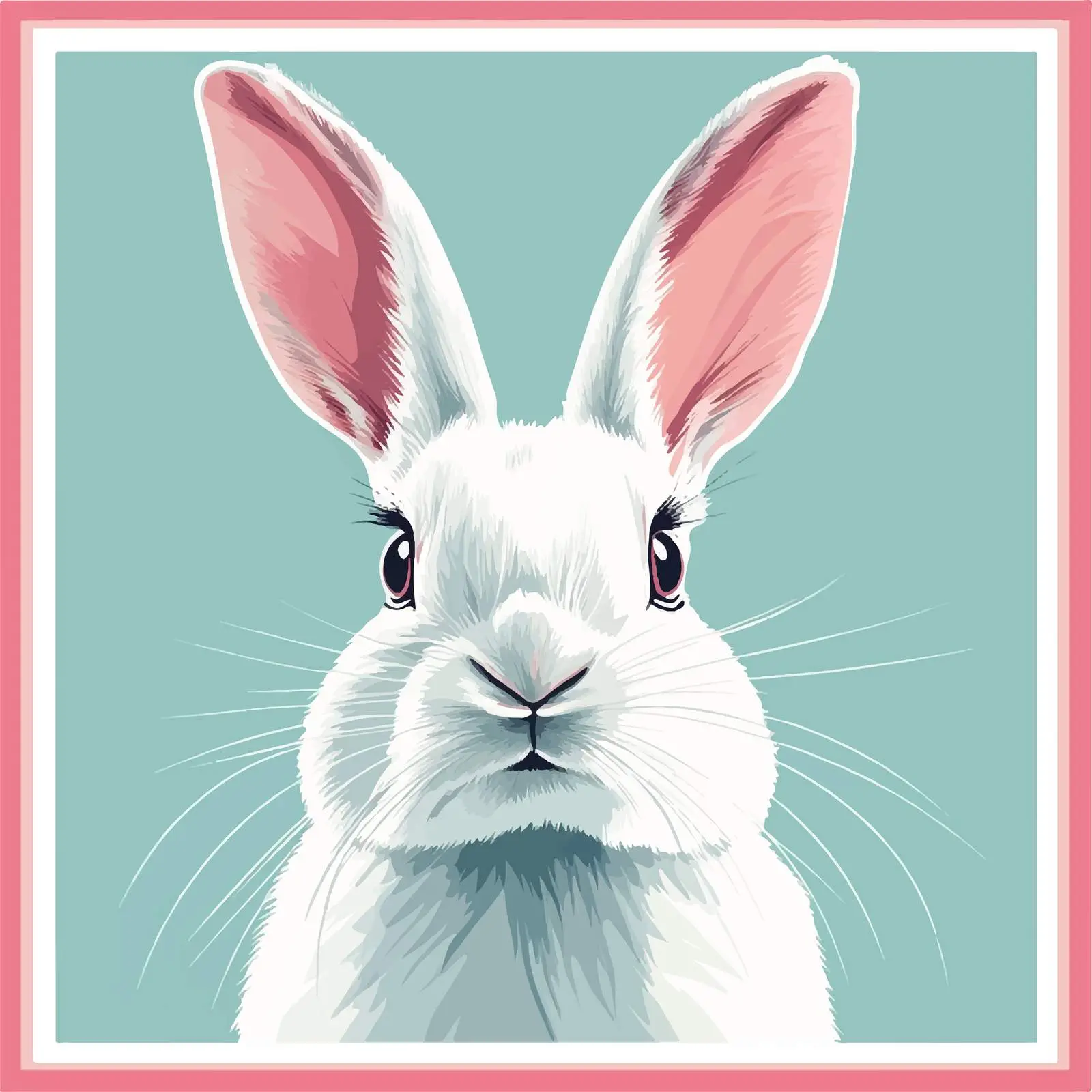 Flat Vector Illustration of Rabbit Design — free download from Dotvec