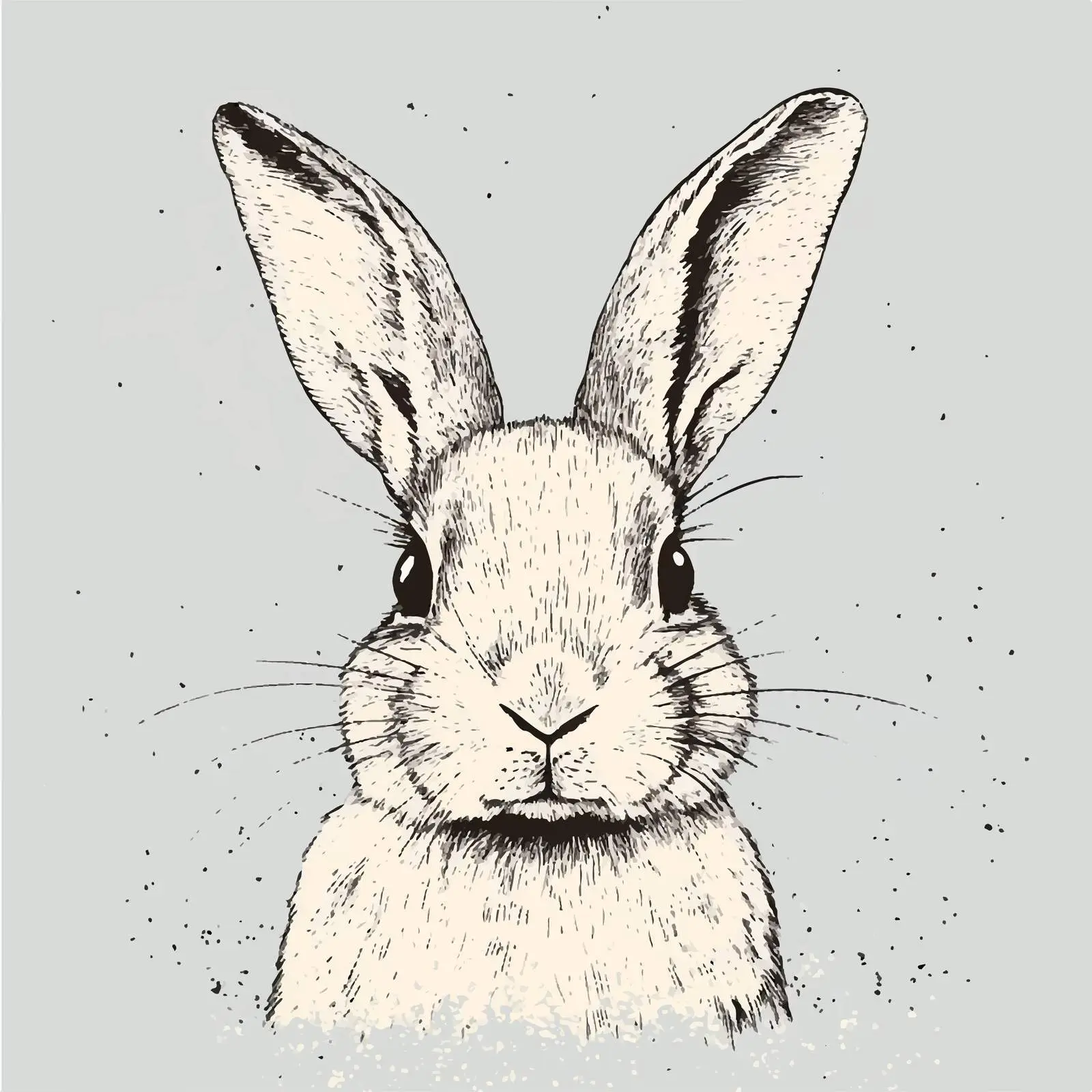 Flat Vector Rabbit Design Illustration — free download from Dotvec
