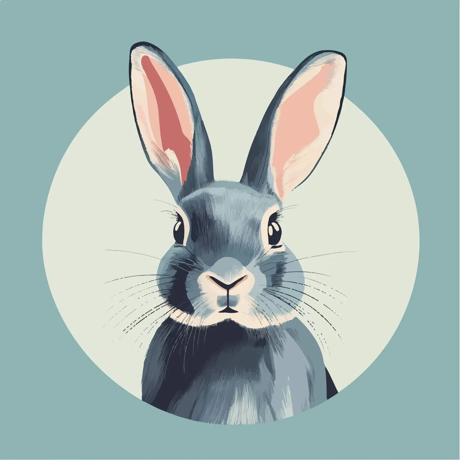 Flat Vector Rabbit Illustration Design — free download from Dotvec