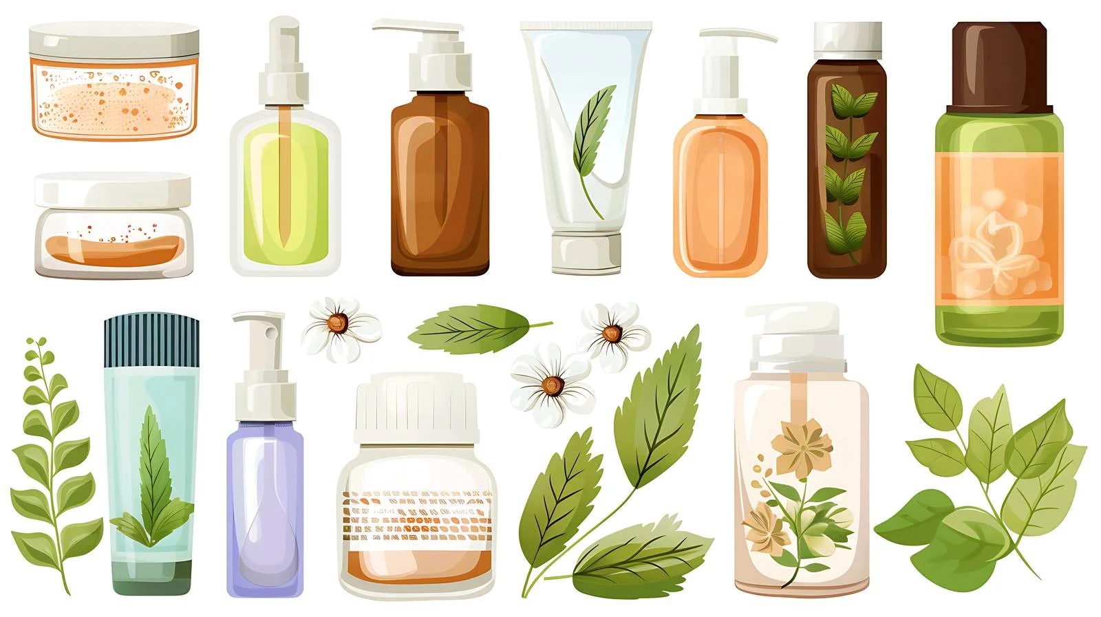 Skin Care Products on White Background — free download from Dotvec