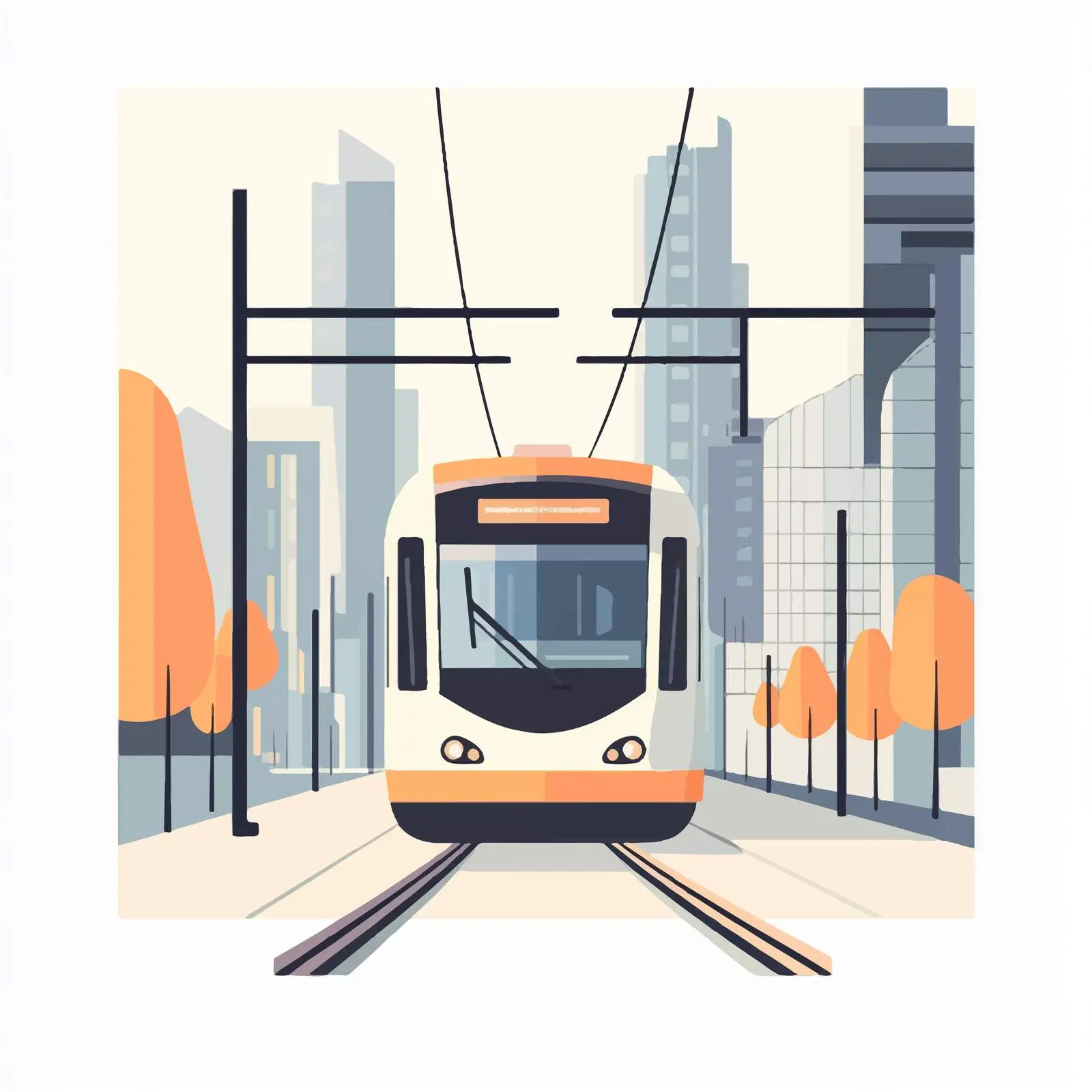 Flat Vector Illustration of a City Train — free download from Dotvec