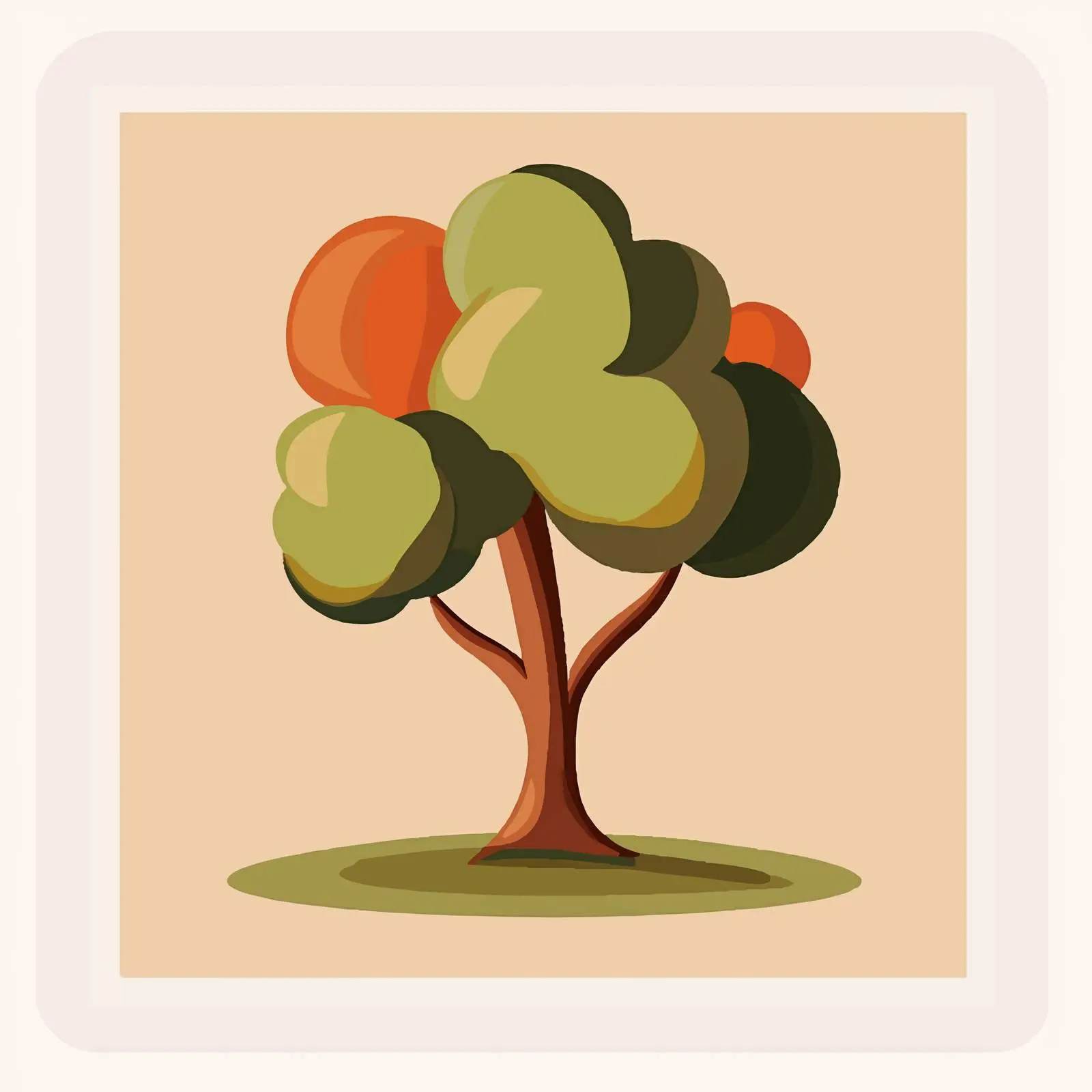 Cartoon Flat Vector Tree Illustration — free download from Dotvec