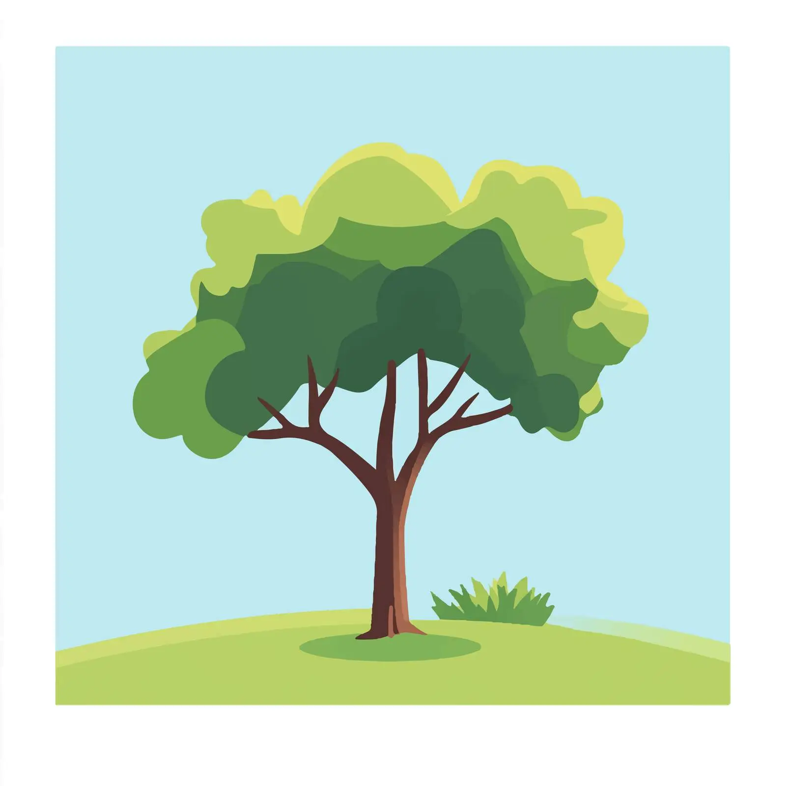 Cartoon Flat Vector Tree Illustration — free download from Dotvec