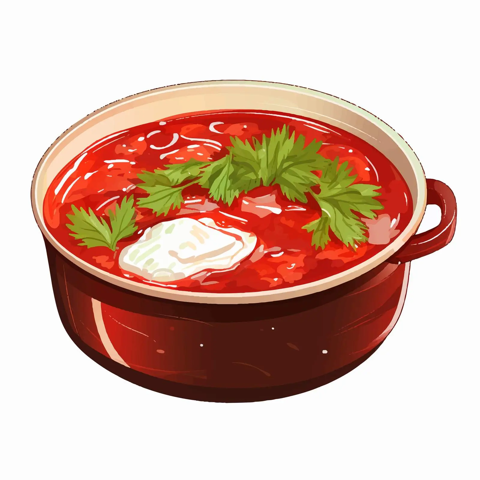 Bright and Delicious Borscht Illustration — free download from Dotvec