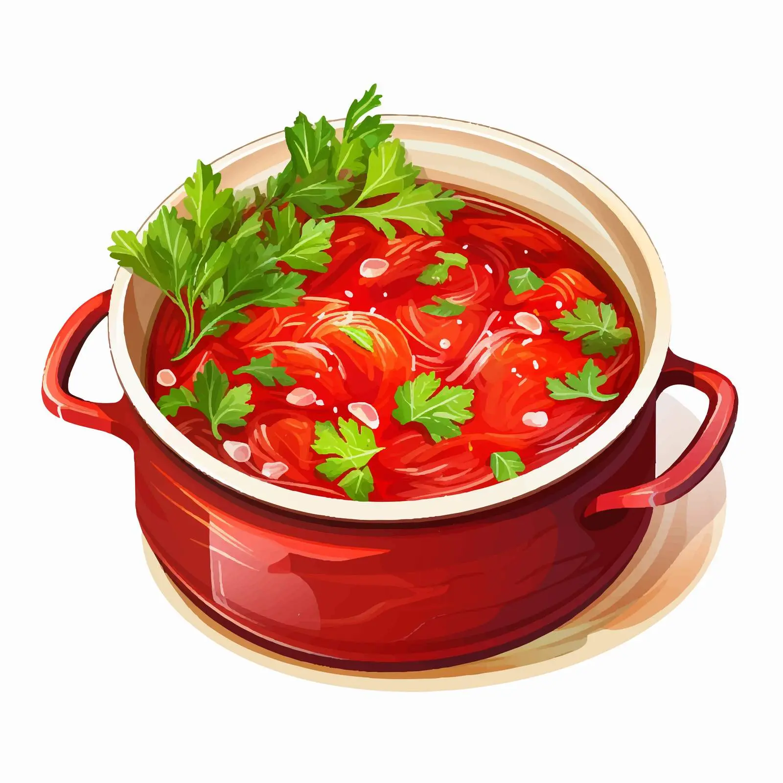 Bright and Delicious Borscht Illustration – free culinary illustration image from Dotvec