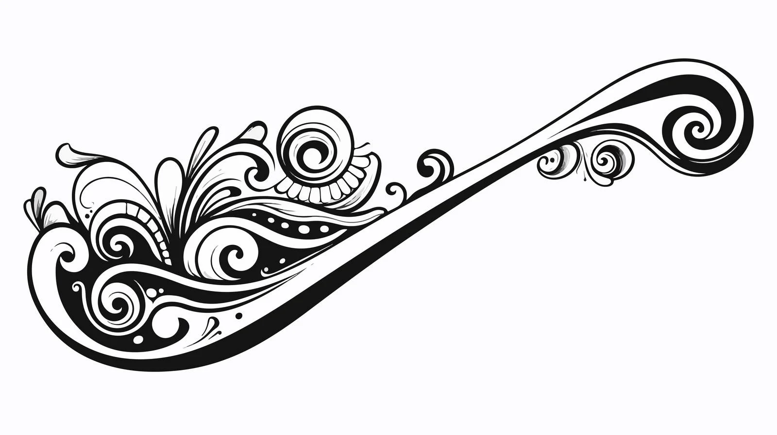 Traditional Black Line Work Tattoo Illustration — free download from Dotvec