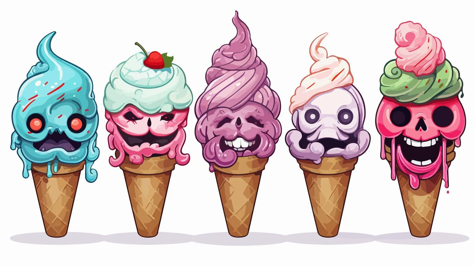 Traditional Tattoo Style Ice Cream Illustration — free download from Dotvec