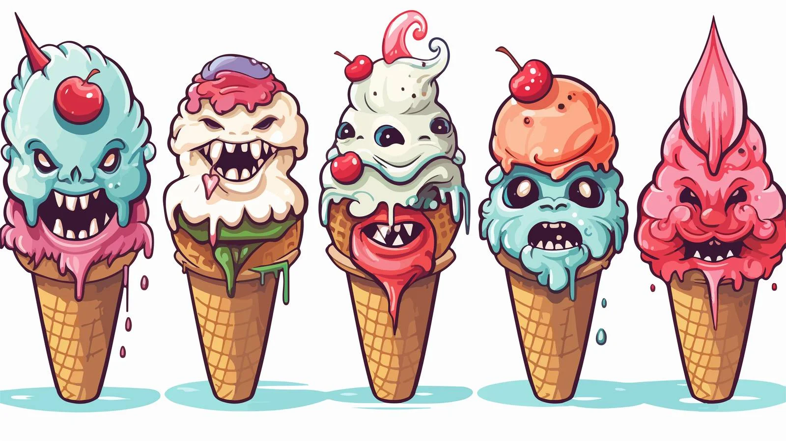 Traditional Tattoo Style Ice Cream Illustration — free download from Dotvec