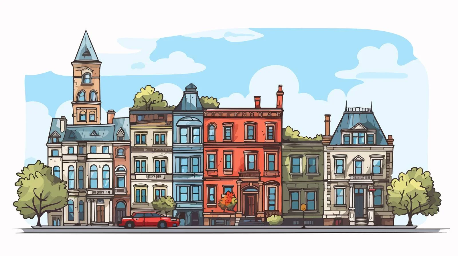 Hand-Drawn Architectural Illustration — free download from Dotvec