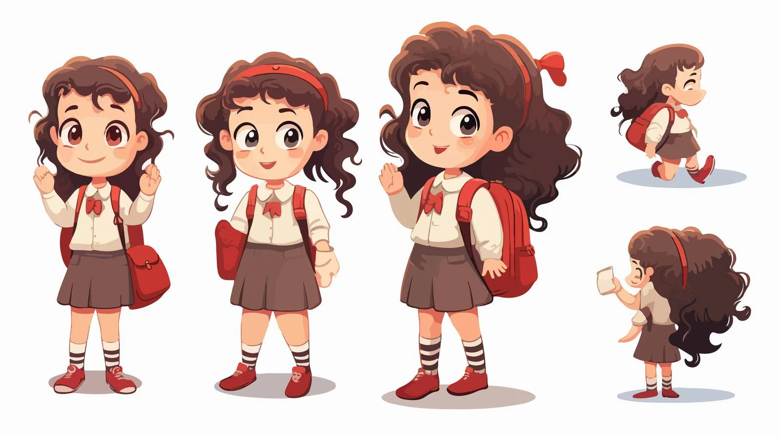 Charming Schoolkid Illustration — free download from Dotvec
