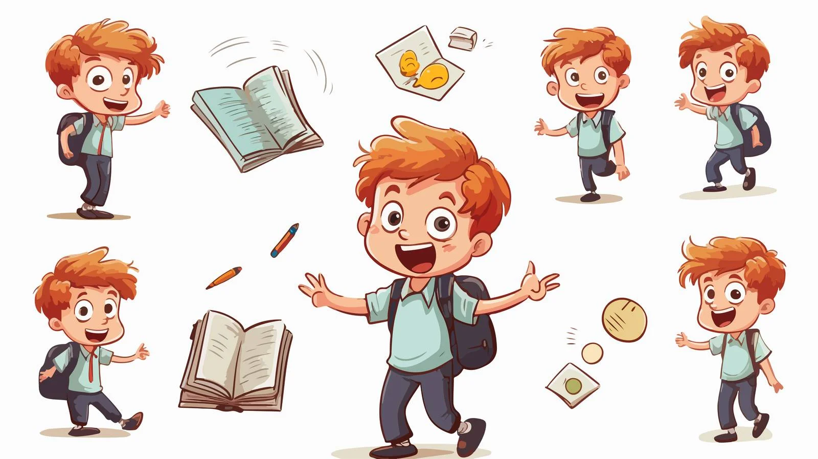 Hand-Drawn Kid in School Illustration — free download from Dotvec