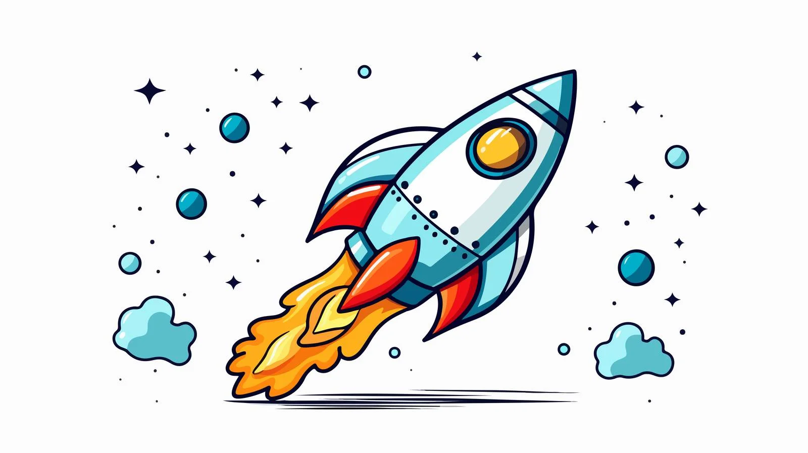 Hand-Drawn Rocket Illustration — free download from Dotvec