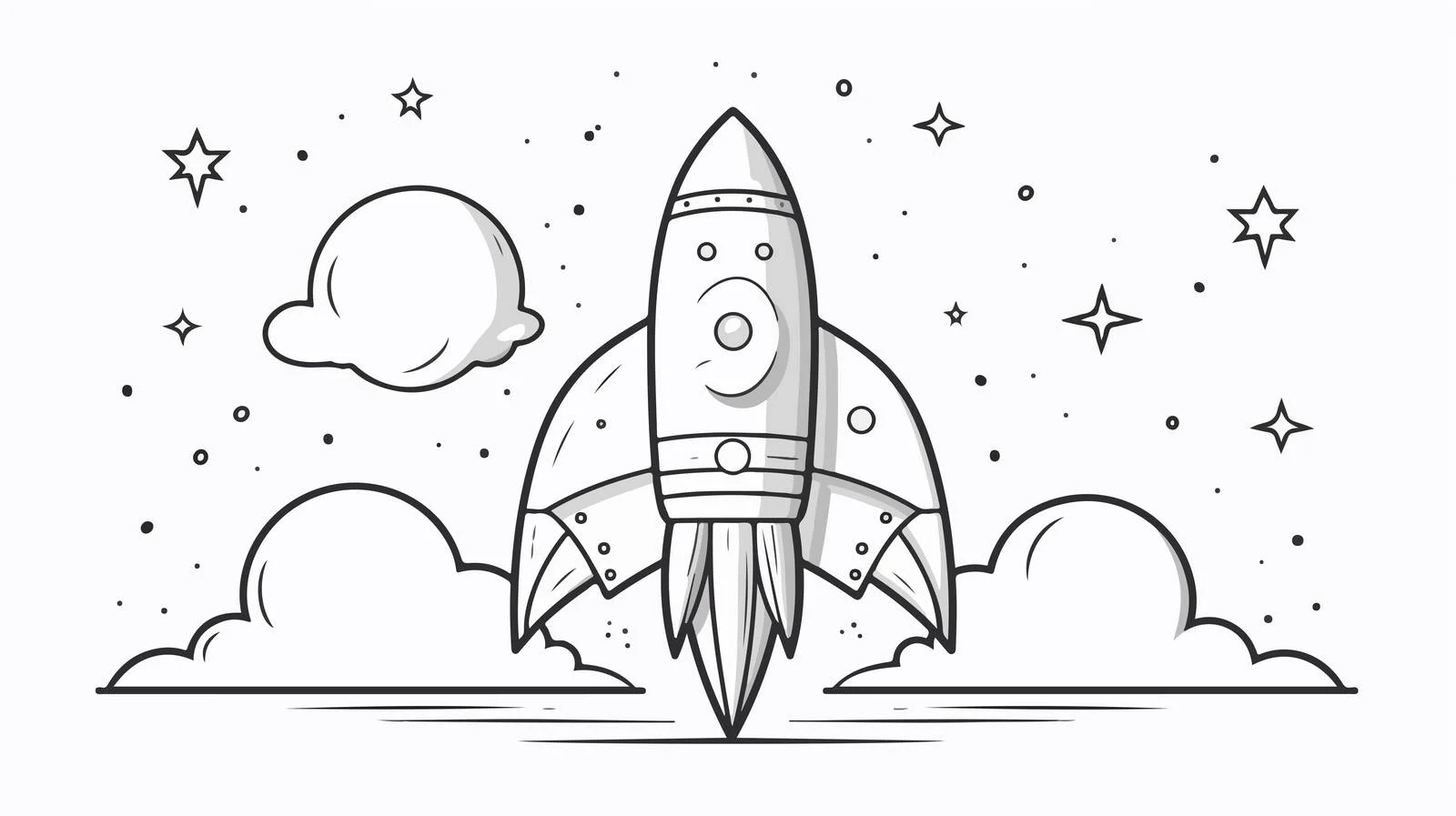 Hand-Drawn Rocket Illustration — free download from Dotvec