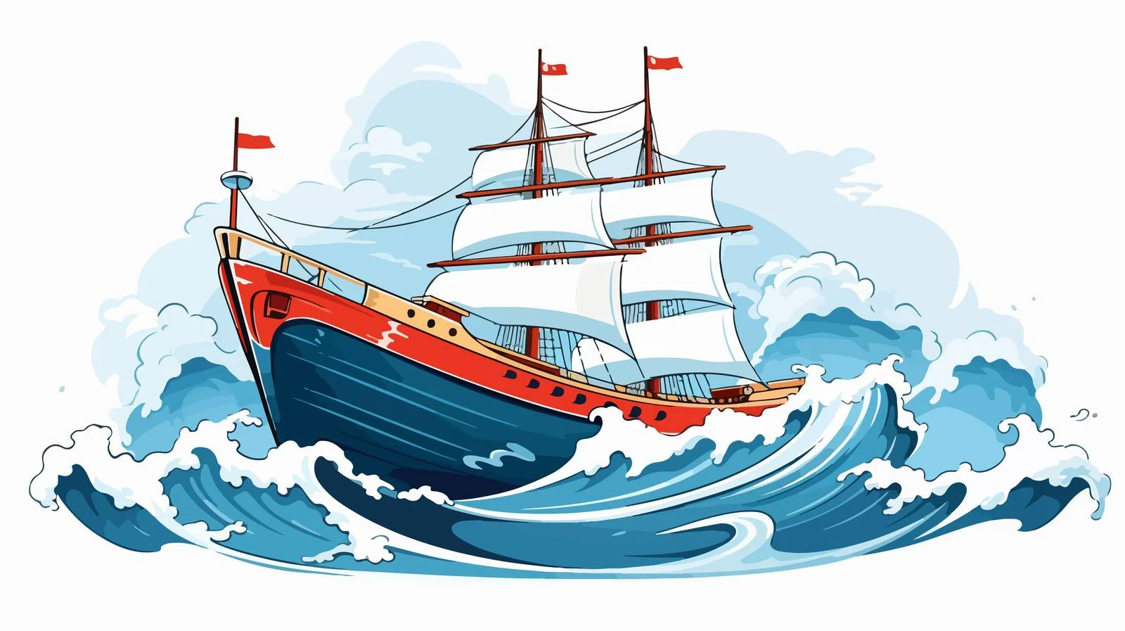 Hand-Drawn Ship Illustration — free download from Dotvec