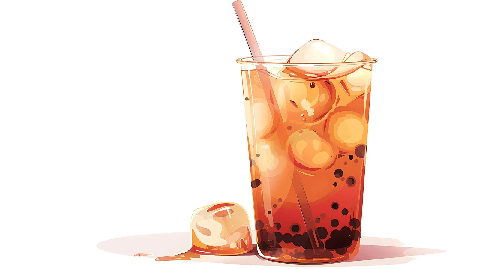 Bubble Tea Illustration on White Background — free download from Dotvec