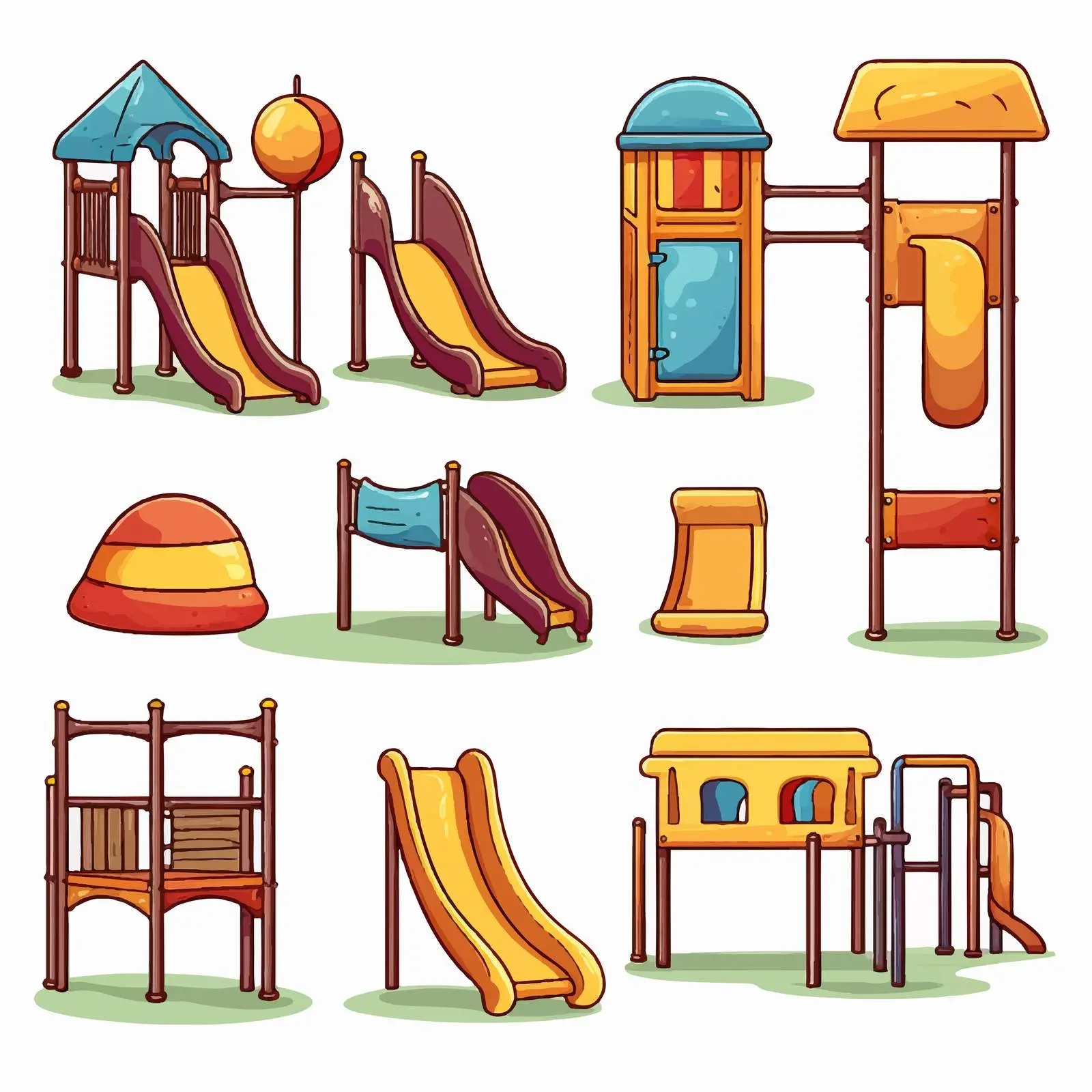 Playground Equipment Vector Illustration — free download from Dotvec