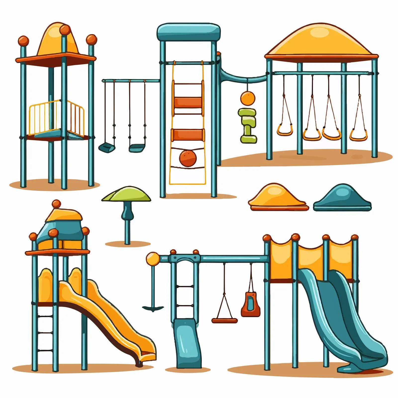 Playground Equipment Vector Illustration — free download from Dotvec