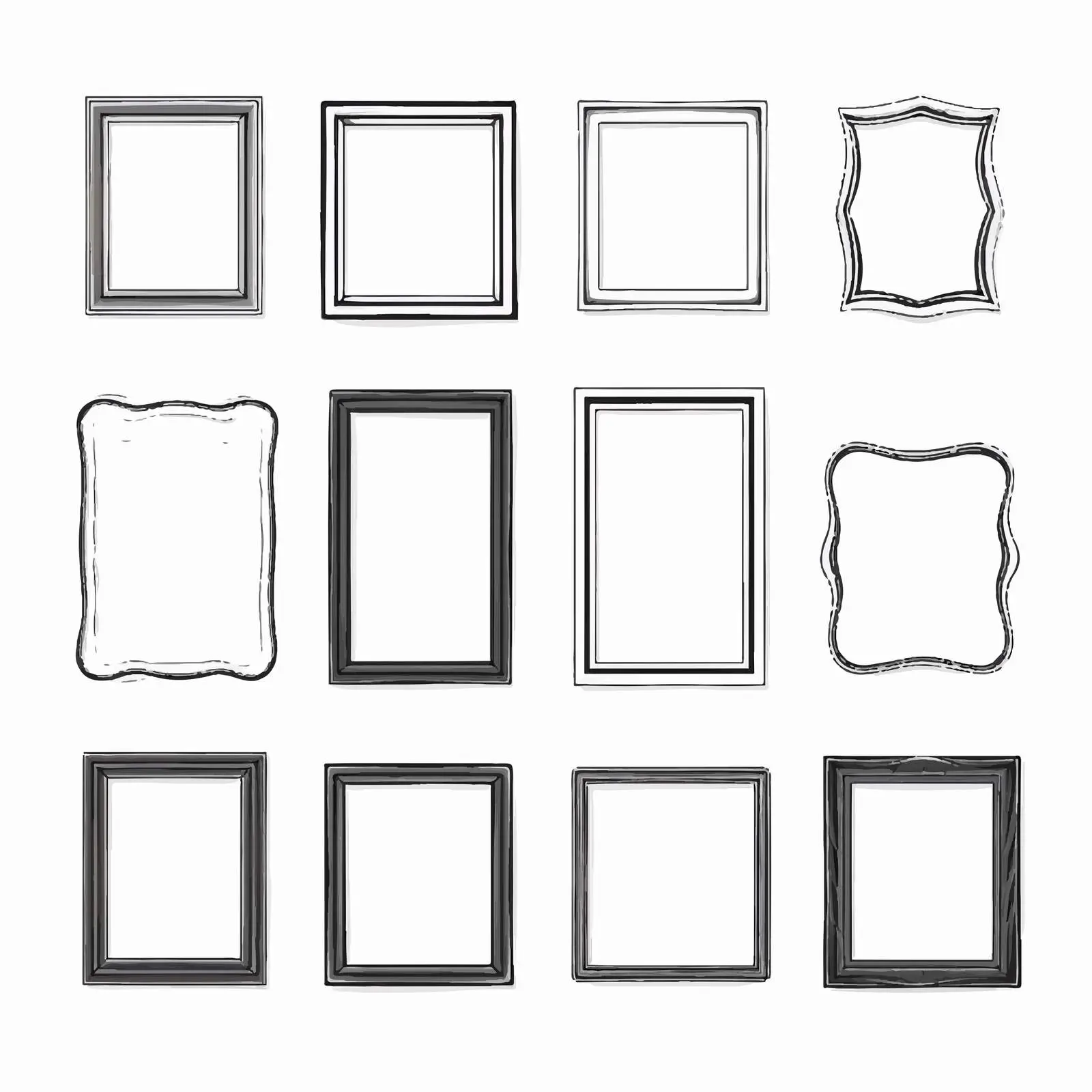 Collection of Blank Cartoon Photo Frames — free download from Dotvec