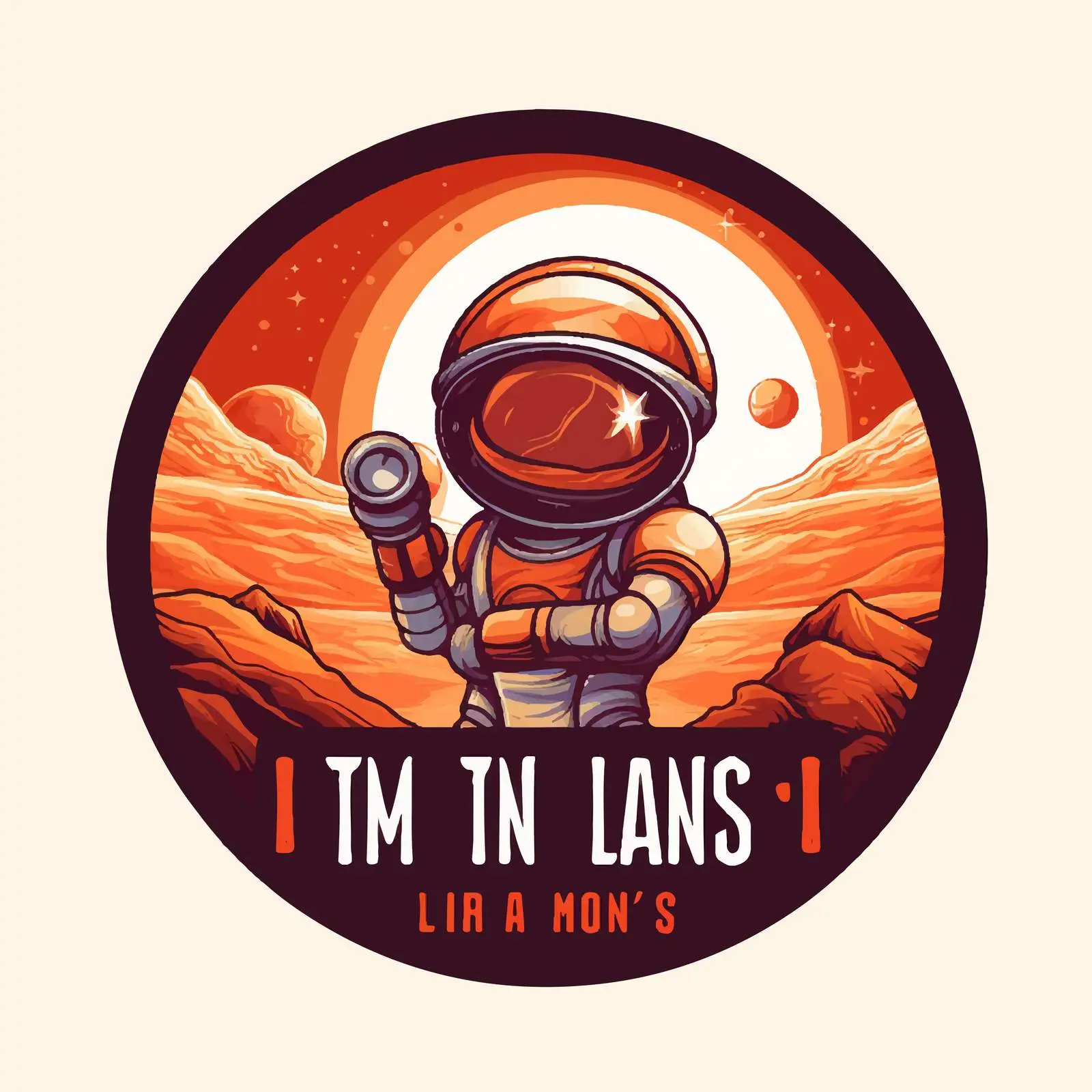 Going to Mars Cartoon Poster Illustration — free download from Dotvec