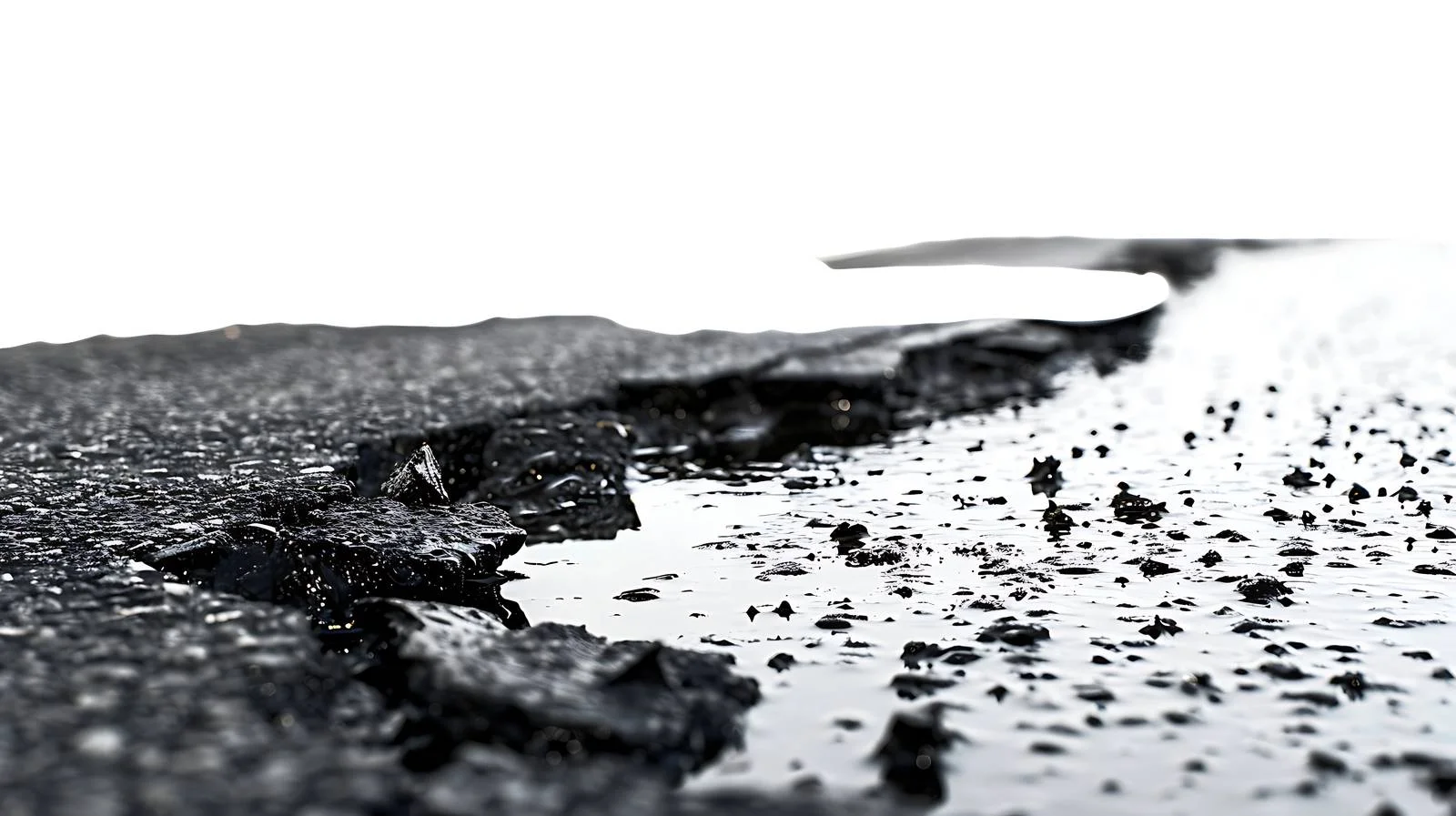 Oil Stain on Wet Asphalt Road — free download from Dotvec