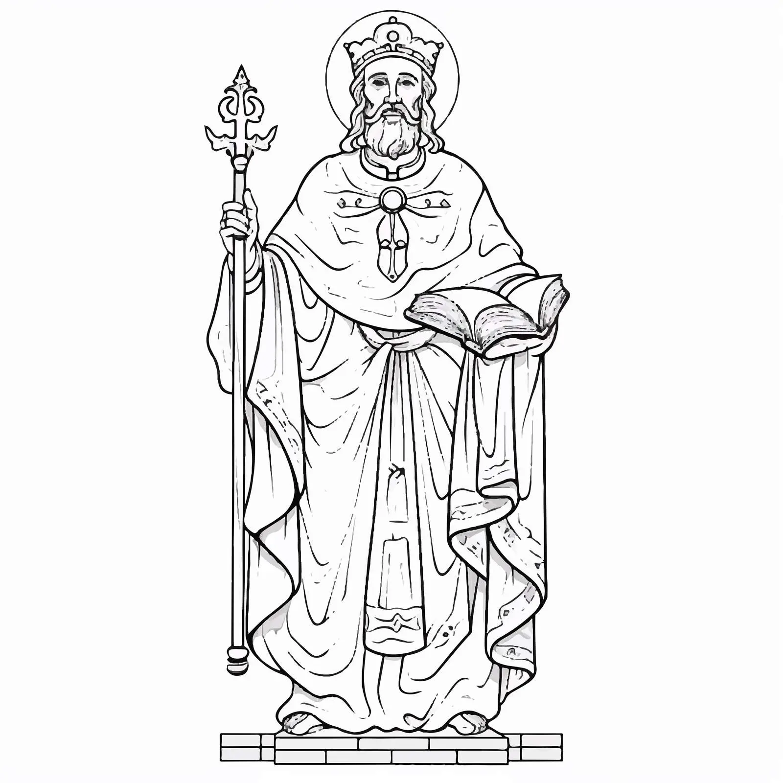 Saint Anastasius I Coloring Page – free anas image from Dotvec