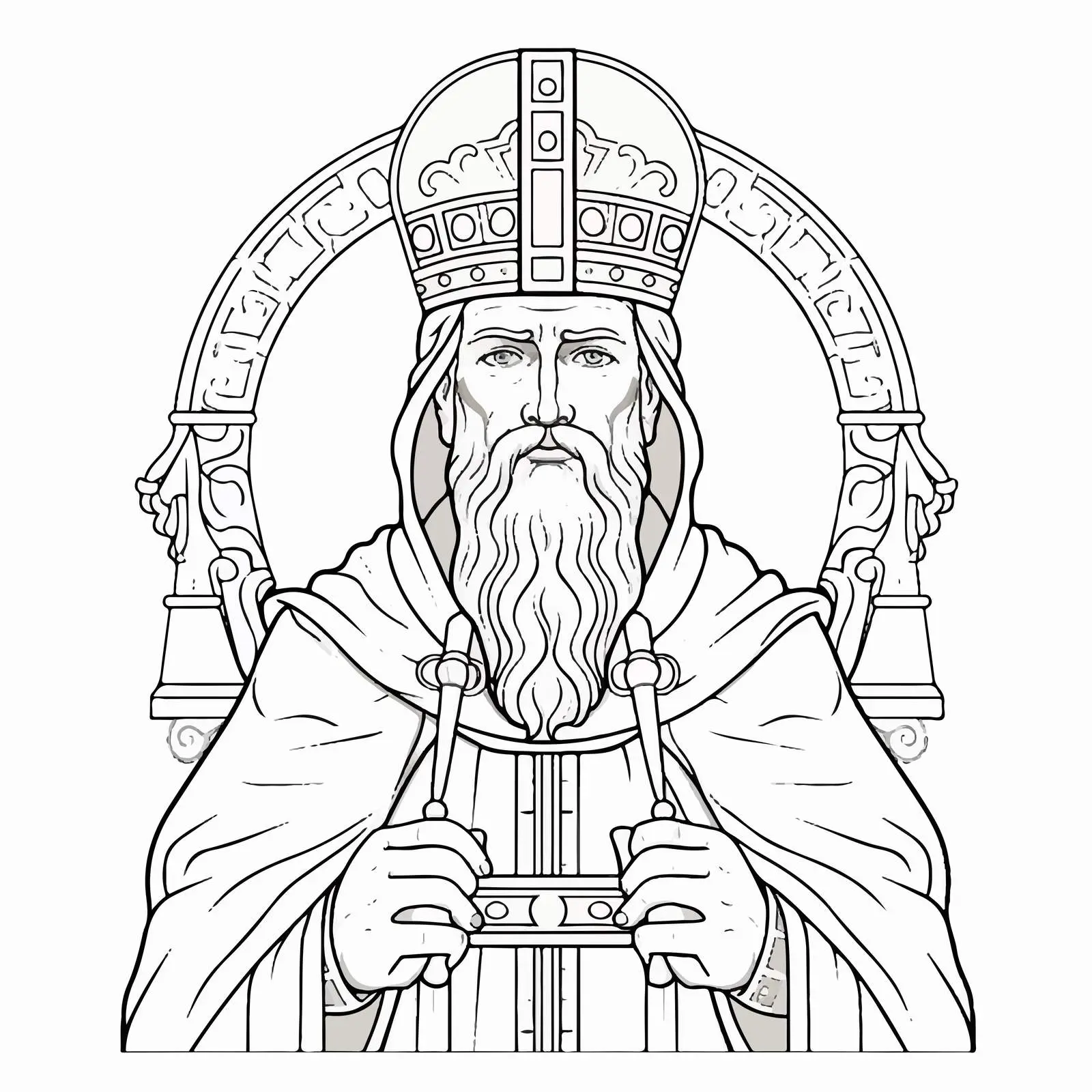 Saint Anastasius I Dicorus Coloring Page – free anas image from Dotvec