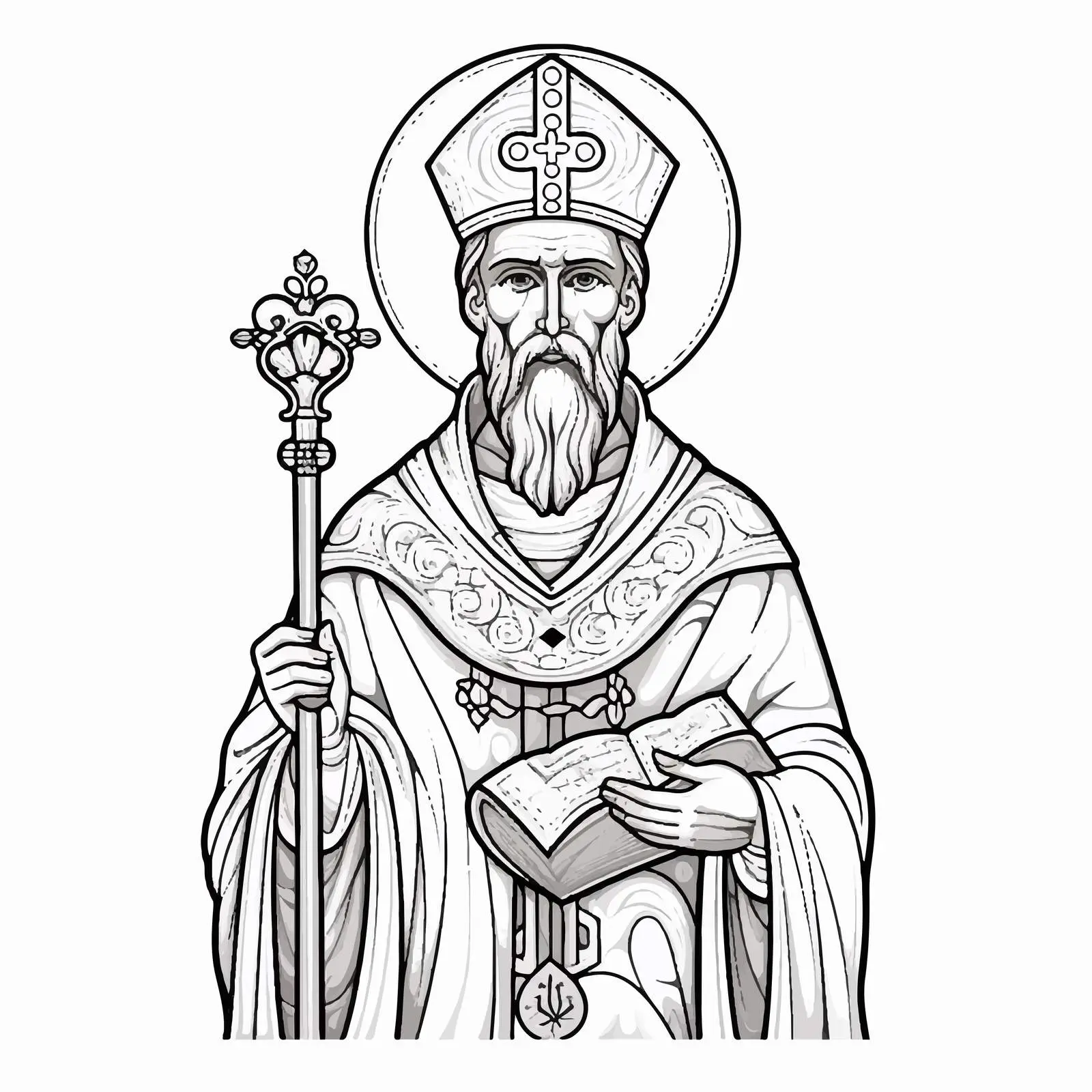 Saint Gregory Palamas Coloring Page — free download from Dotvec