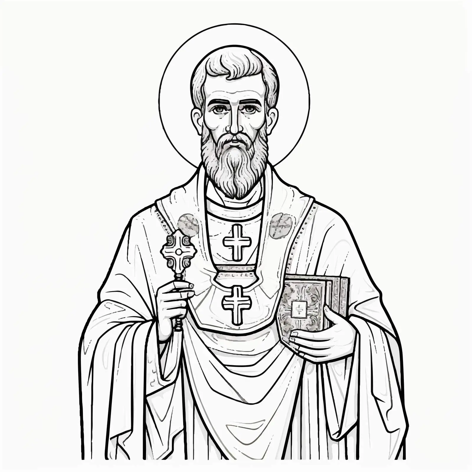 Saint Gregory Palamas Coloring Page — free download from Dotvec