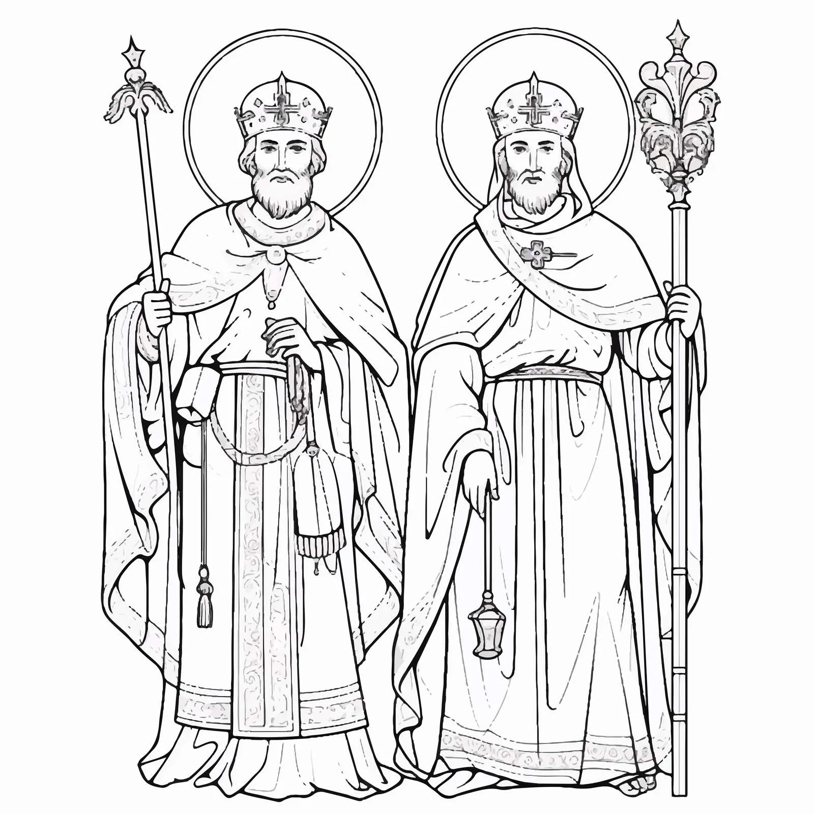 Saints Stefan Urosh V and Lazar of Serbia Vector Art — free download from Dotvec