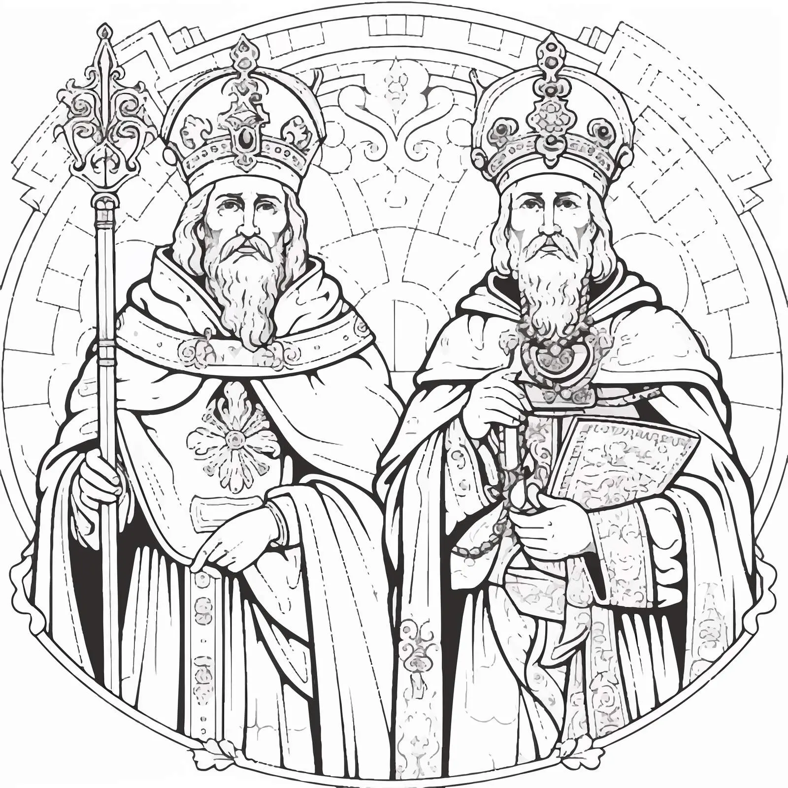 Saints Stefan Urosh V and Lazar of Serbia Vector — free download from Dotvec