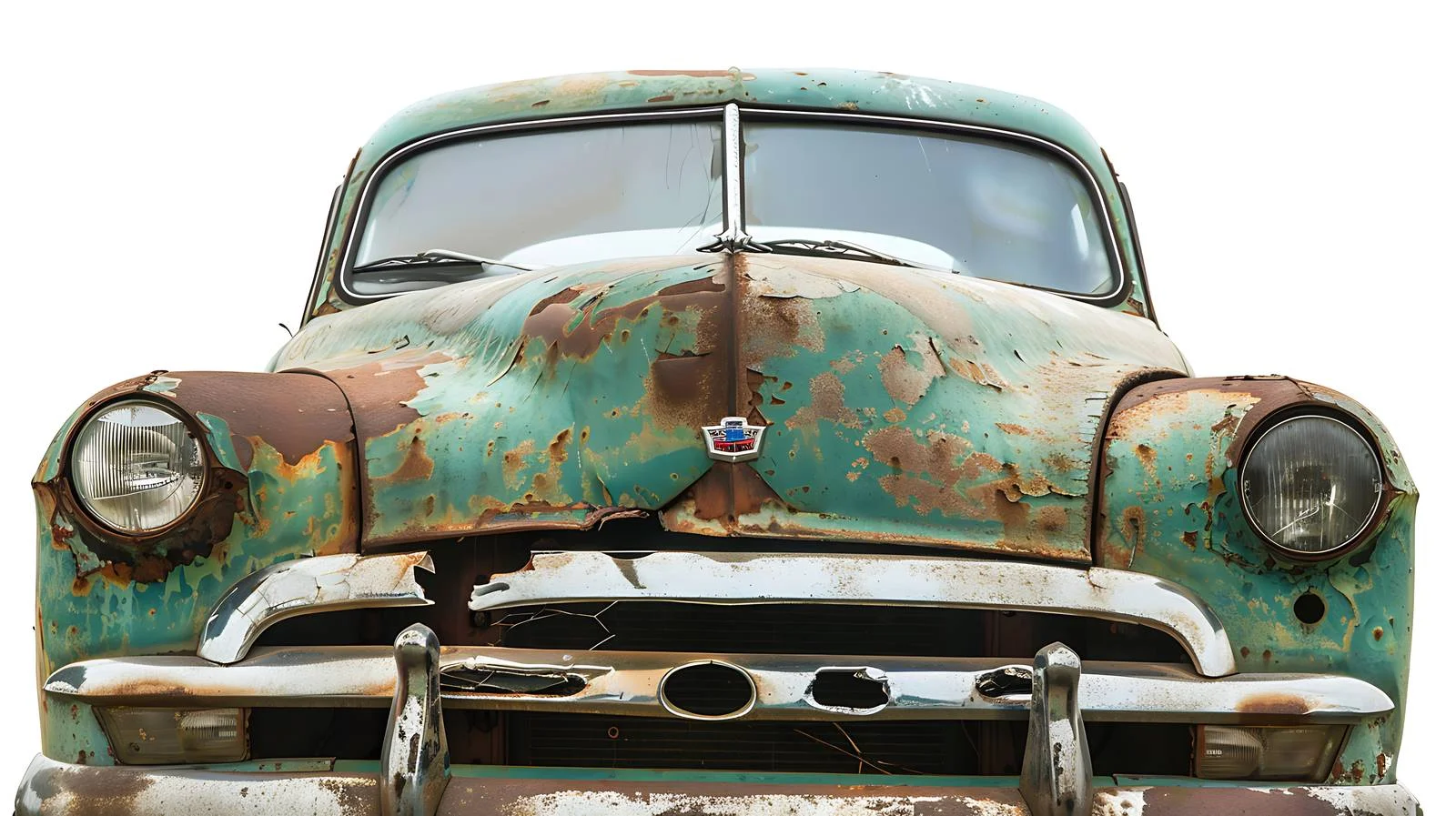 Vintage car with faded green paint — free download from Dotvec