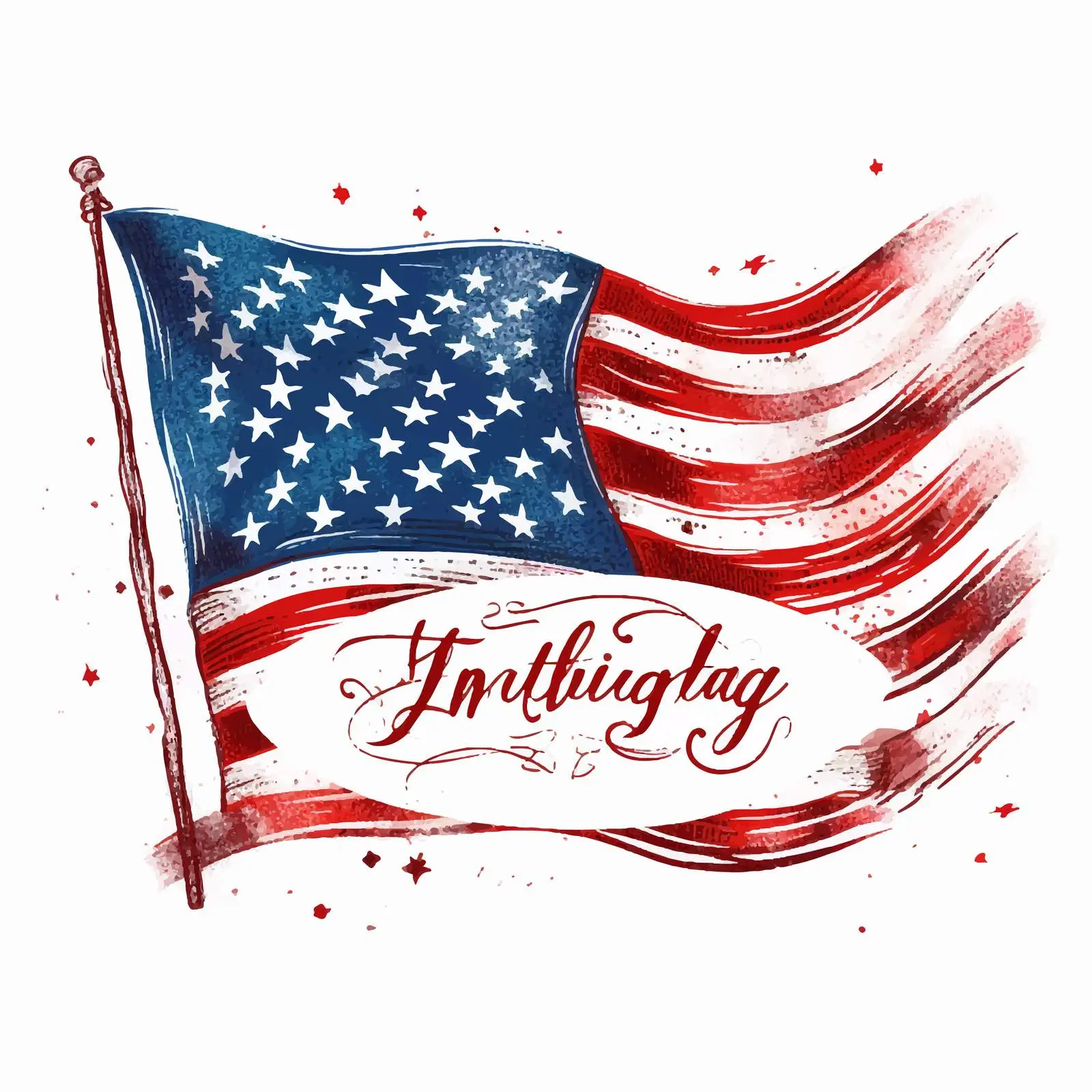 Elegant Handwritten Independence Day Inscription Vector — free download from Dotvec