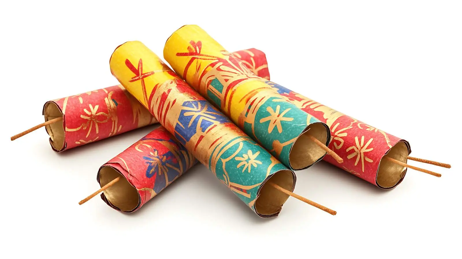 Diwali Firecrackers on White Background — free download from Dotvec