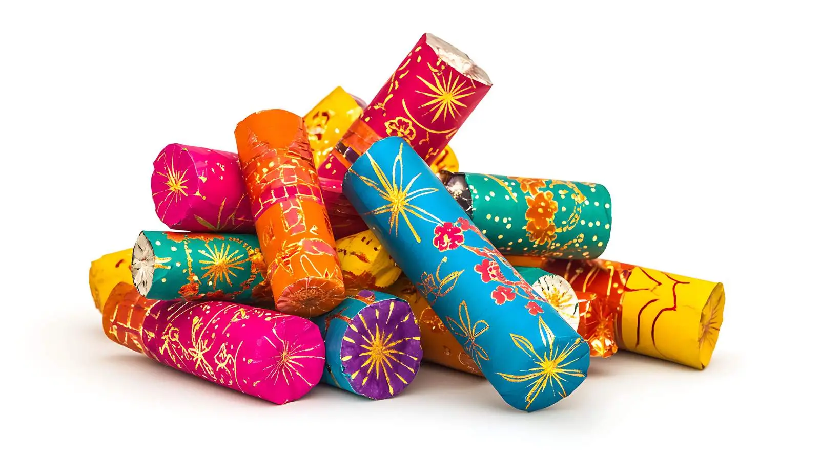 Diwali Firecrackers on White Background — free download from Dotvec