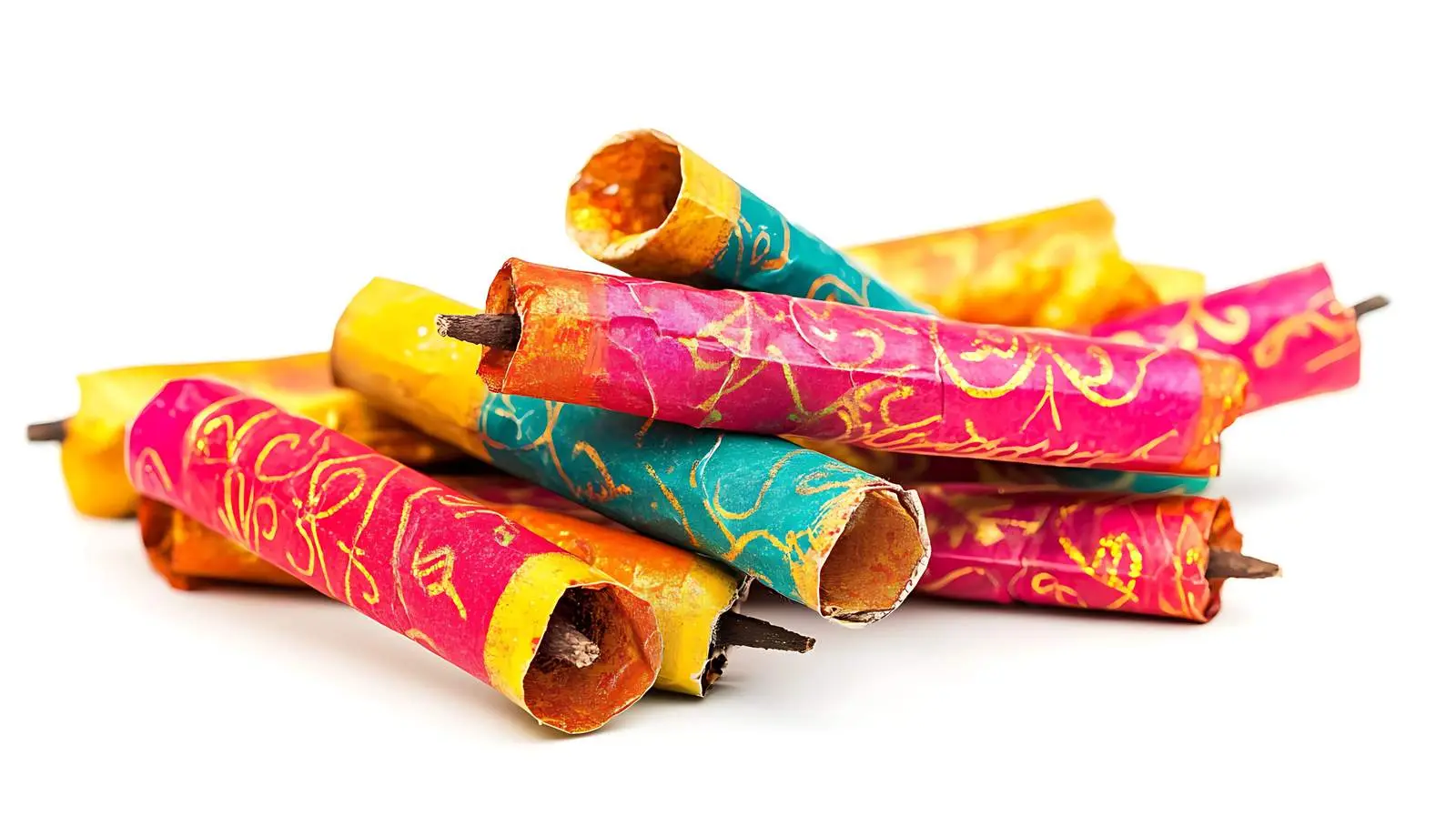 Diwali Firecrackers on White Background — free download from Dotvec