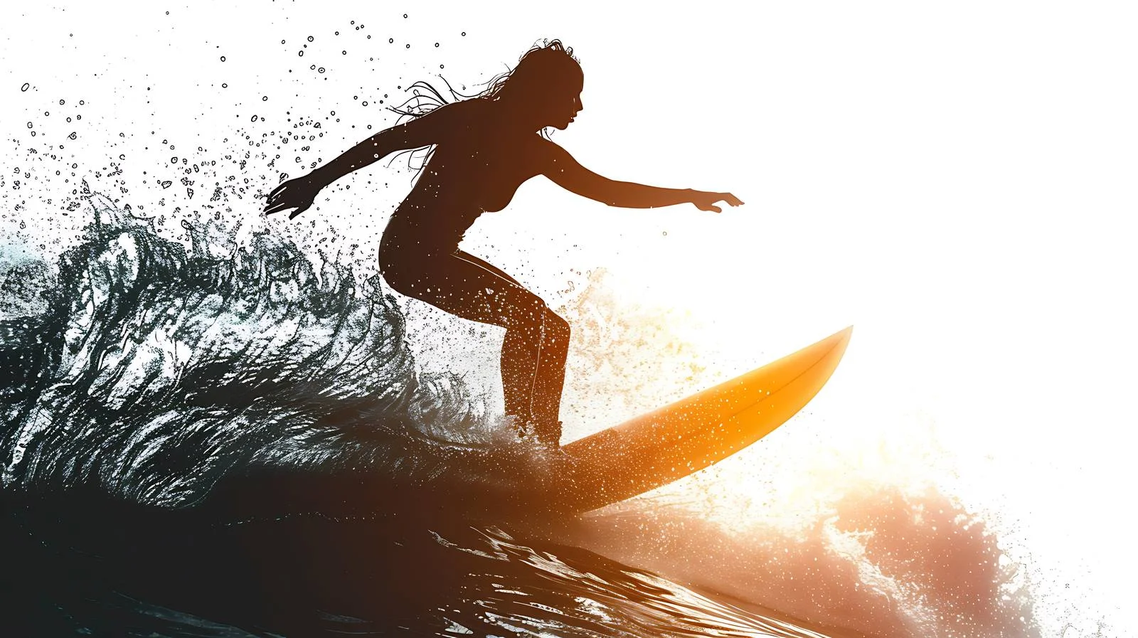 Serene Sunset Surfing Scene in Bali — free download from Dotvec