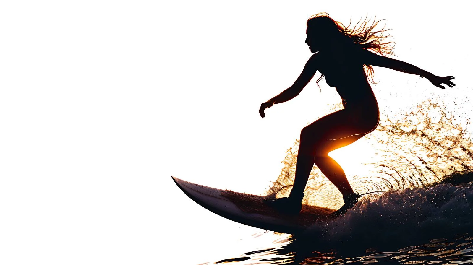 Bali Sunset Surfing Silhouette — free download from Dotvec