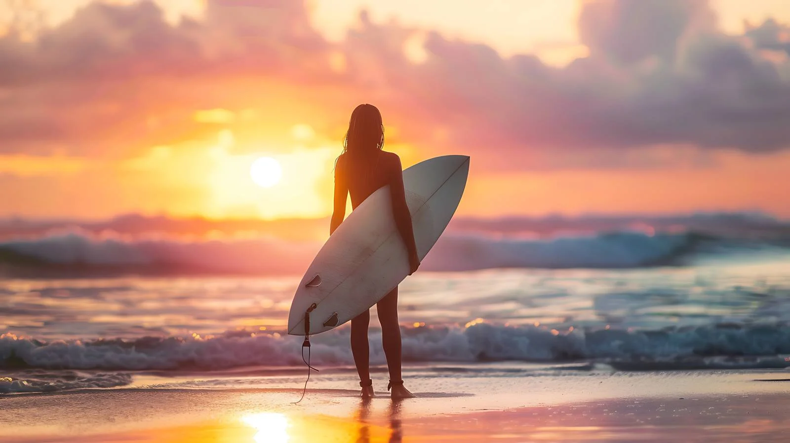 Sunset Surfer in Bali — free download from Dotvec